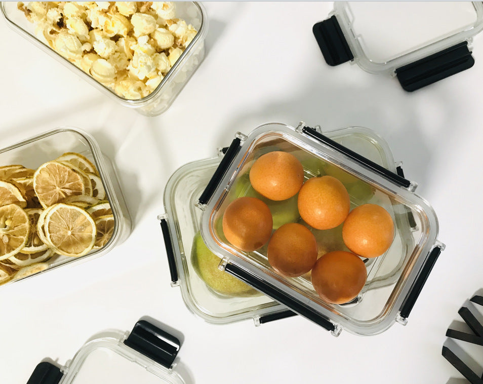 Refrigerator Fresh-keeping Box With Lid Transparent Storage Box For Fruits And Vegetables Sealed
