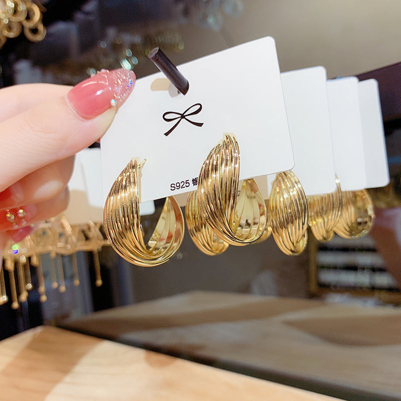 Twisted Metal Eardrop Earring