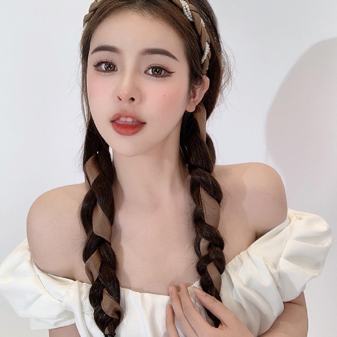 Hair Hoop Female Headdress Fried Dough Twist Braid Braided Hair Clip