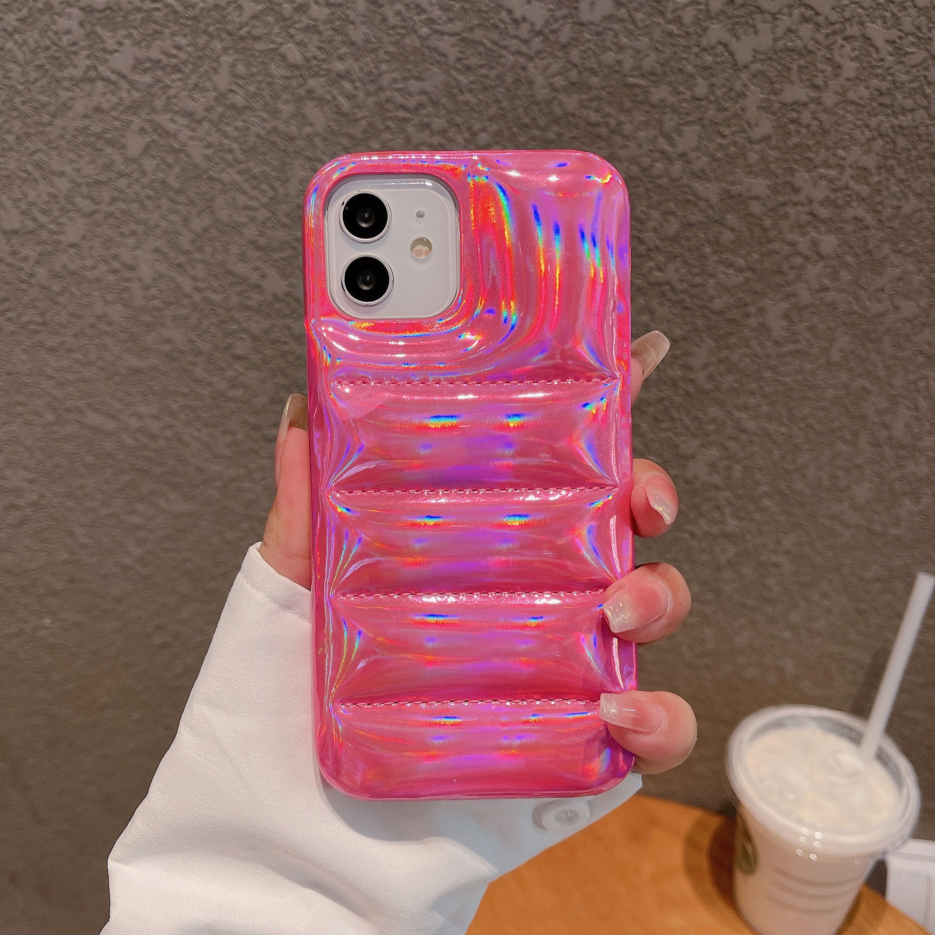 Aurora Cotton Filling Down Jacket Phone Case Autumn And Winter Cotton Filling Cover