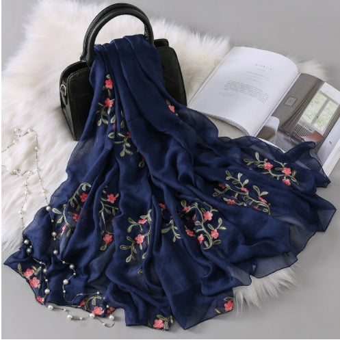 New Autumn And Winter Women's Long Embroidered Scarf