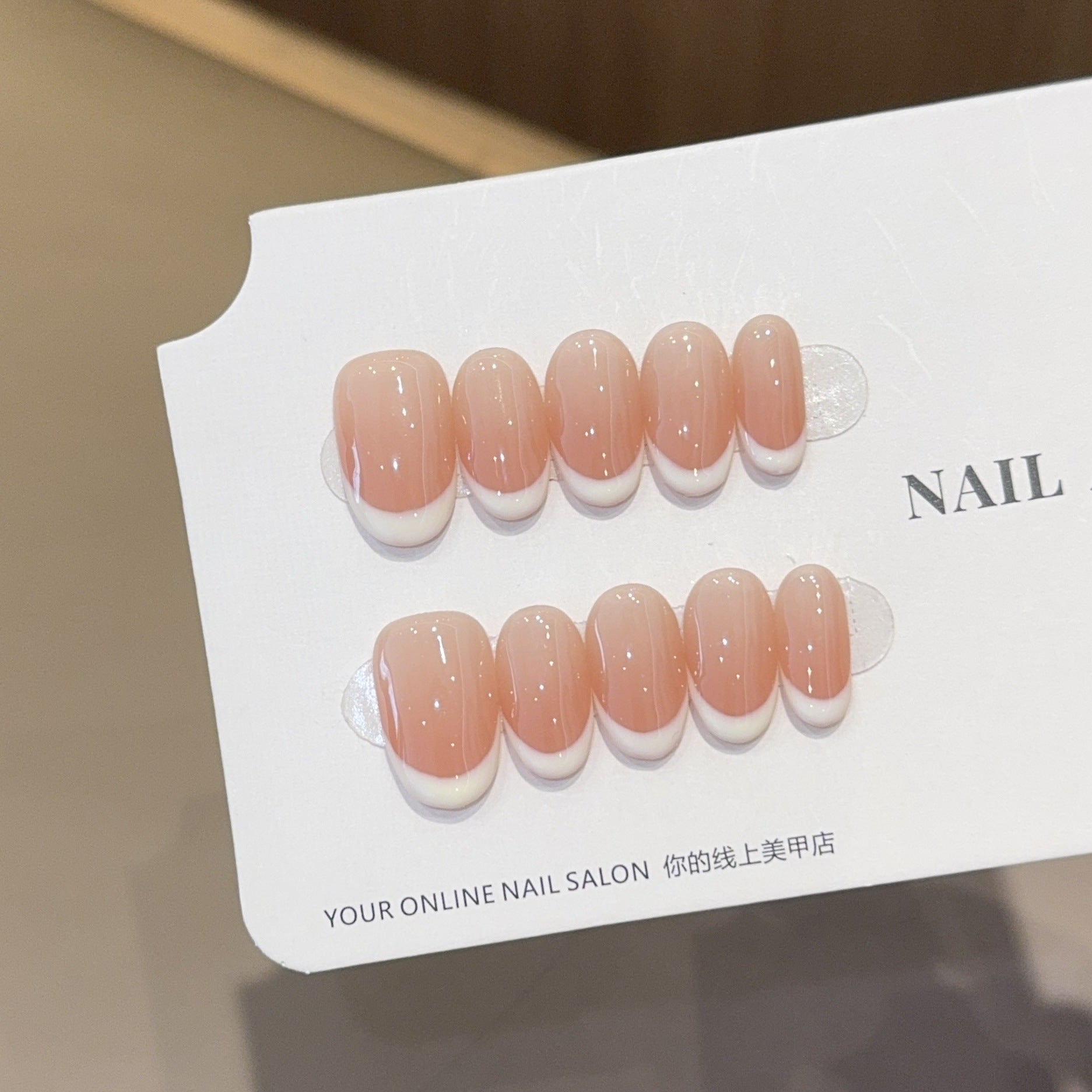 Pegatinas para uñas postizas de estilo francés hechas a mano con armadura de alta sensibilidad de Baramine