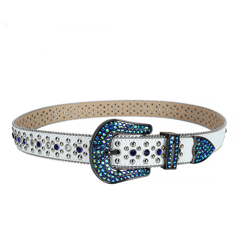Ceinture diamantée tendance pour hommes et femmes