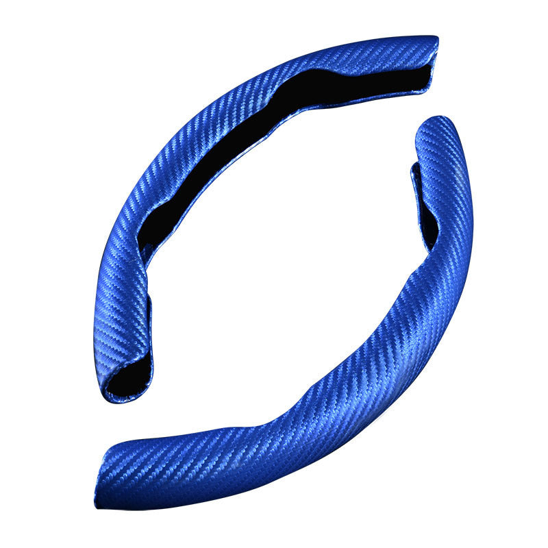 Car Universal Steering Wheel Cover Two-section Buckle Handle Cover Carbon Fiber Sports Sets