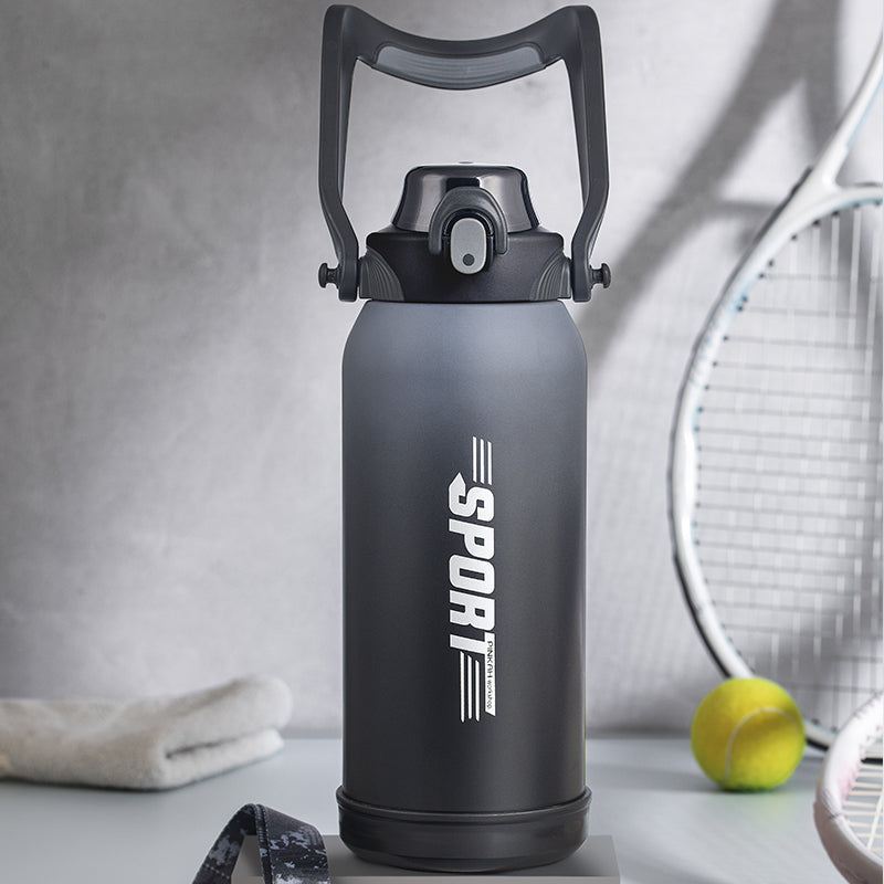 Bouteille d'eau de sport en acier inoxydable 316 avec paille