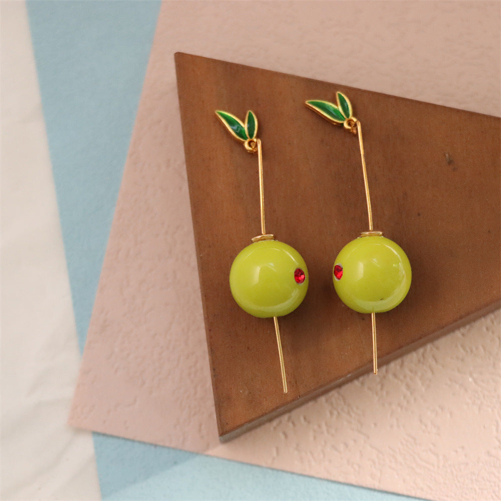 Green Earrings INS Design Popular New