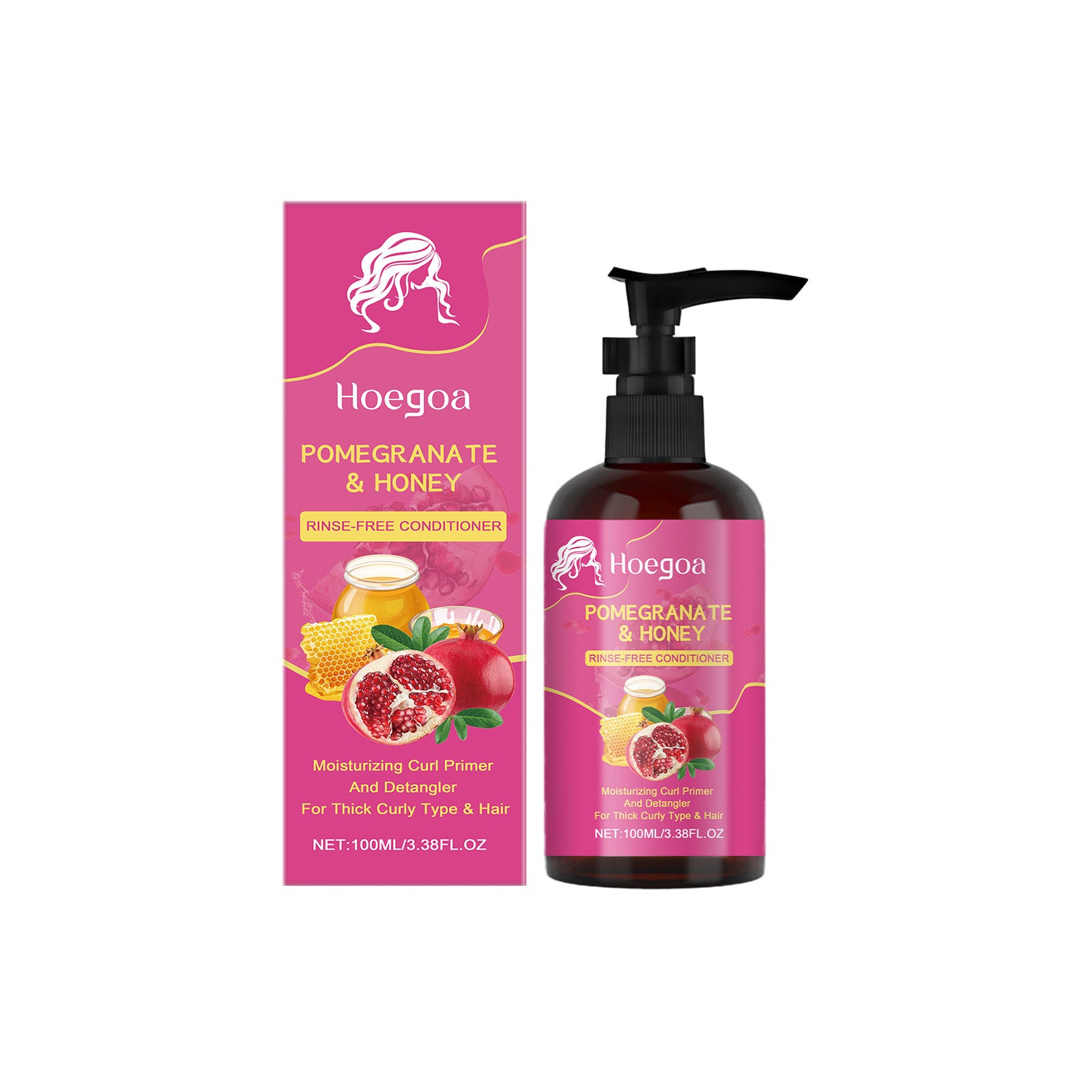 Pomegranate Leave-in Hair Conditioner Nourishing Dry Manic Gentle Soft Hair Moisturizing Brightening
