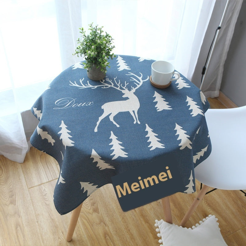 Pastoral Modern Simple Fabric Cotton And Linen Small Round Table Coffee Table Cloth And Tablecloth