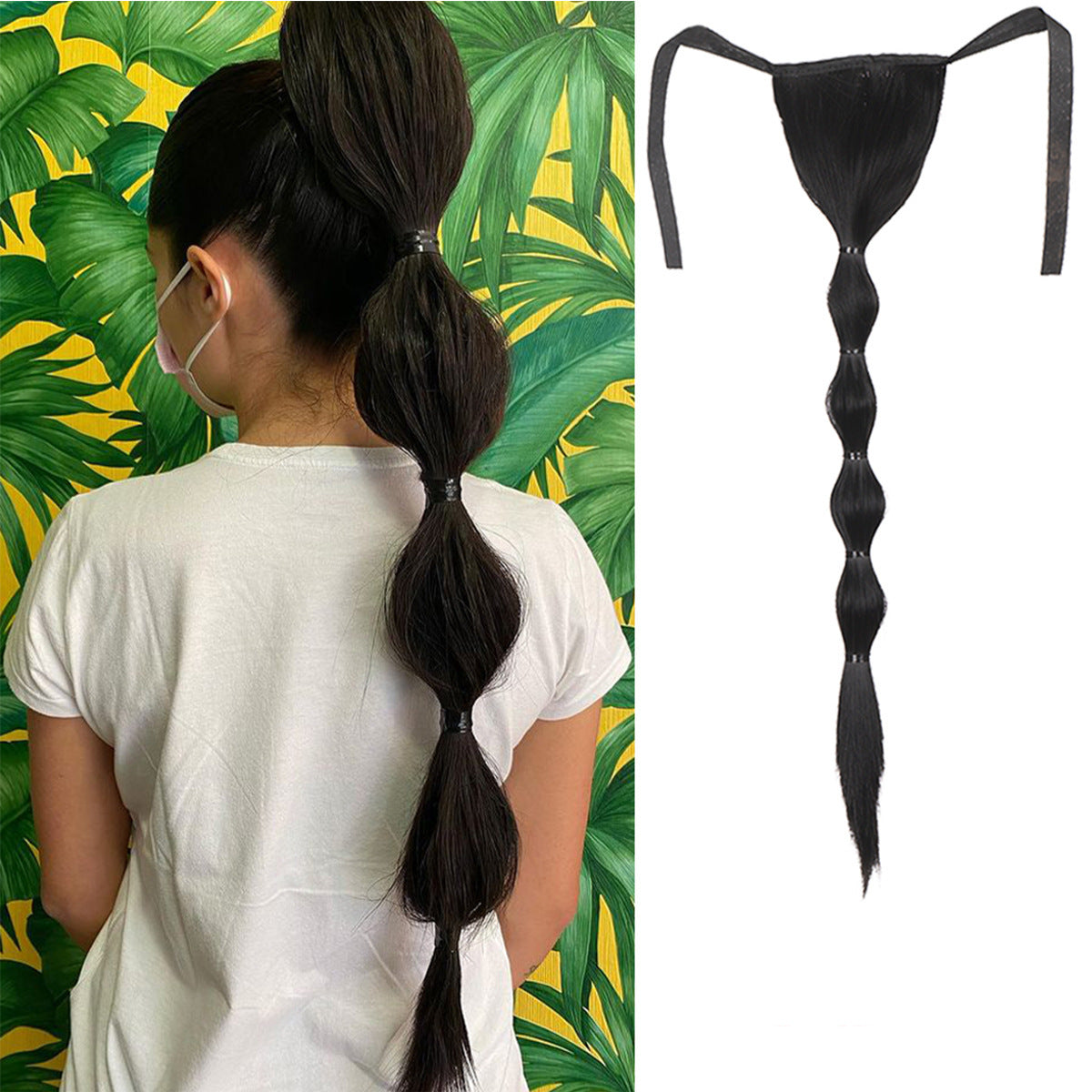 Women's Lace-up Lantern Bubble Braid Wig