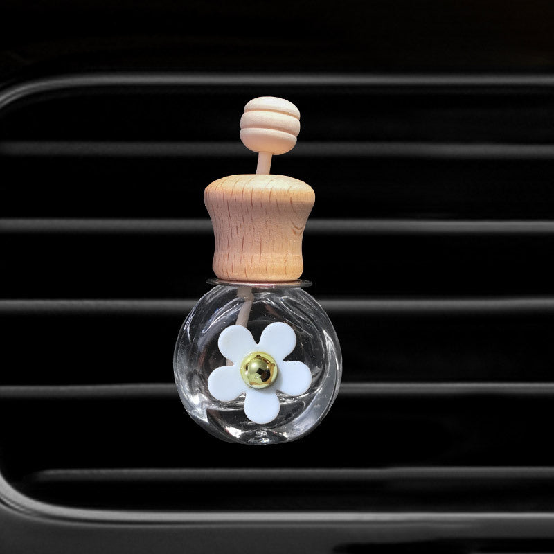 Car Five Petal Flower Outlet Perfume Empty Bottle