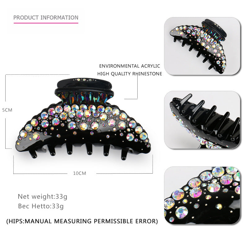 Acrylic Big Rhinestone Hair Claw Fashion