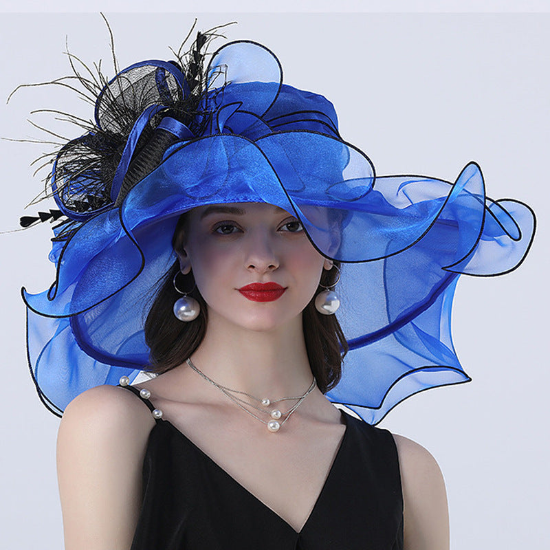 Women's Personality Big Eaves Street Shooting Flower Sun Hat