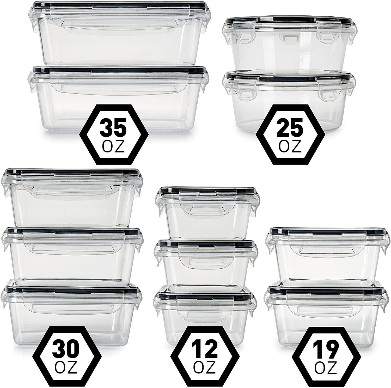 12-piece Kitchen Cereals Storage Box Refrigerator Storage Preservation
