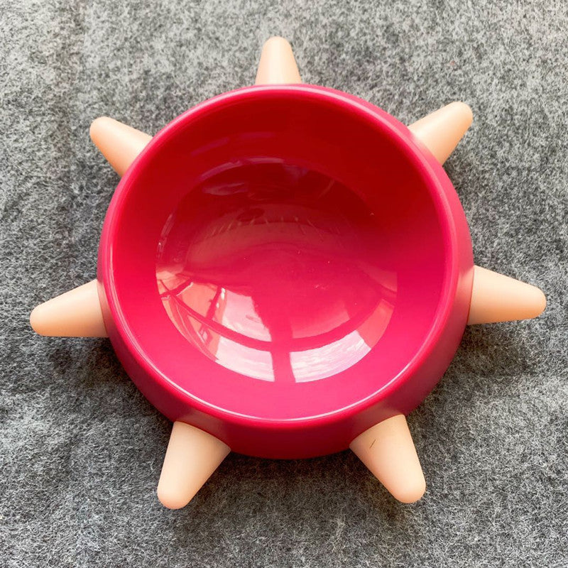 Creative And Simple Pet Oblique Rivet Food Bowl