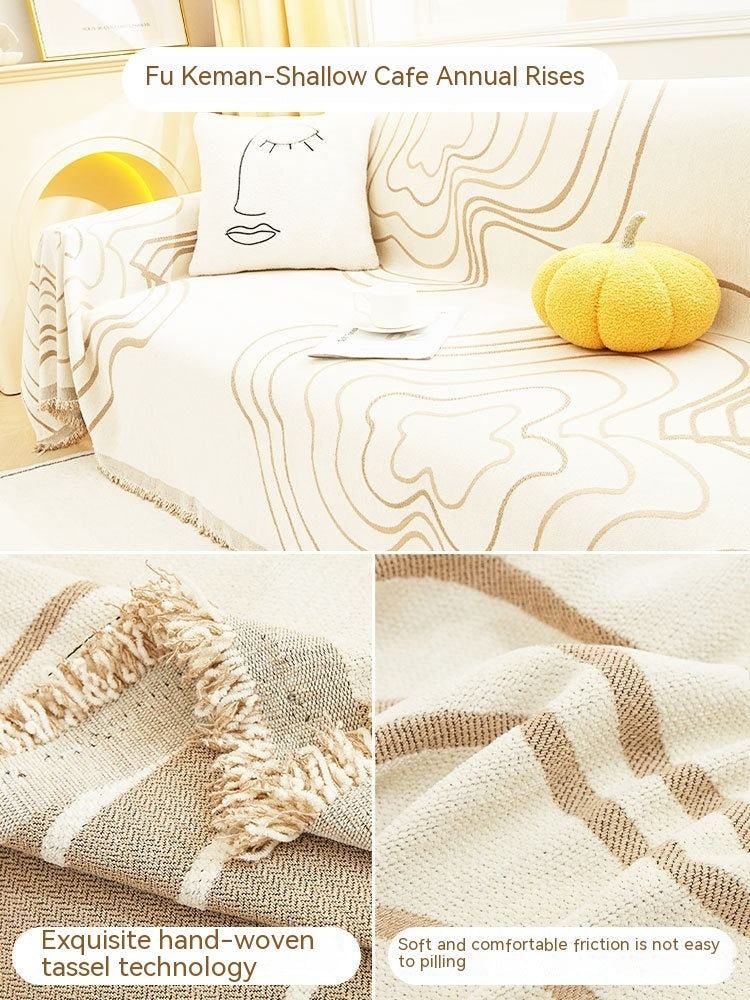 Sofa Slipcover All-inclusive Chenille Anti-scratching Anti-Gray
