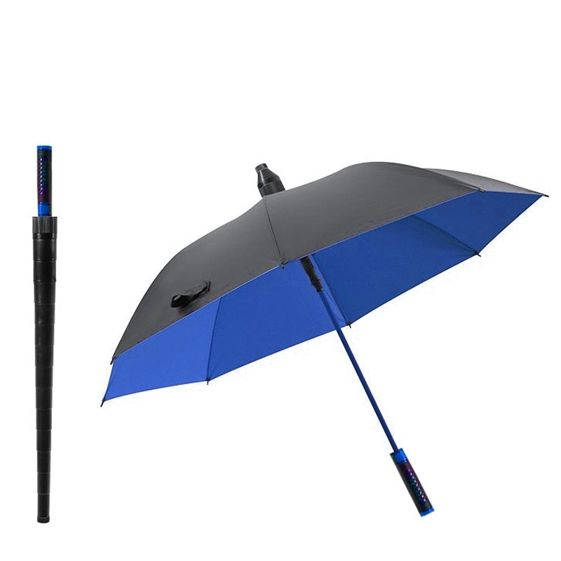Non-wet Car Straight-rod Wind-resistant Black Tape Long-handle Advertising Umbrella