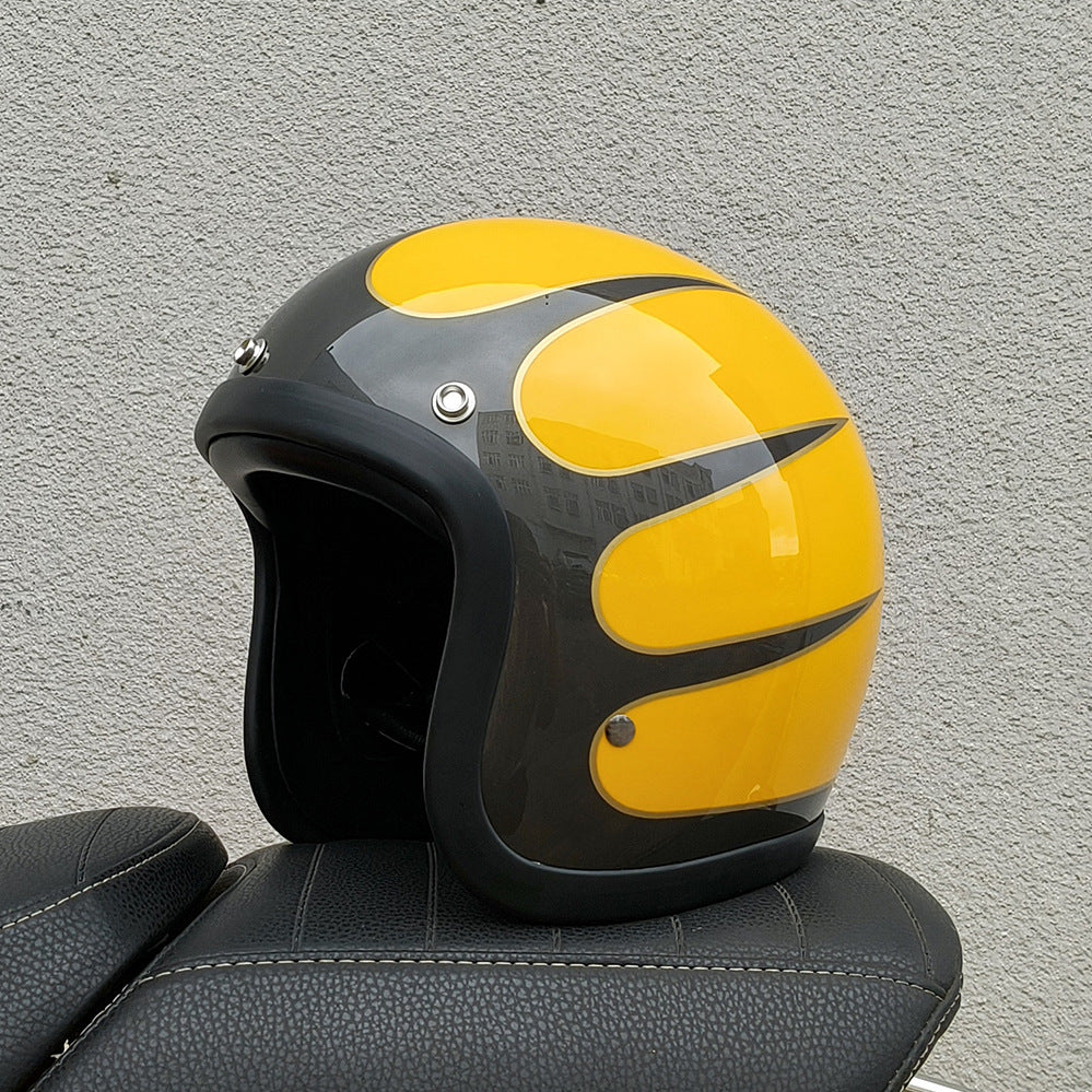 Helmet Men's And Women's Retro FRP Motorcycle