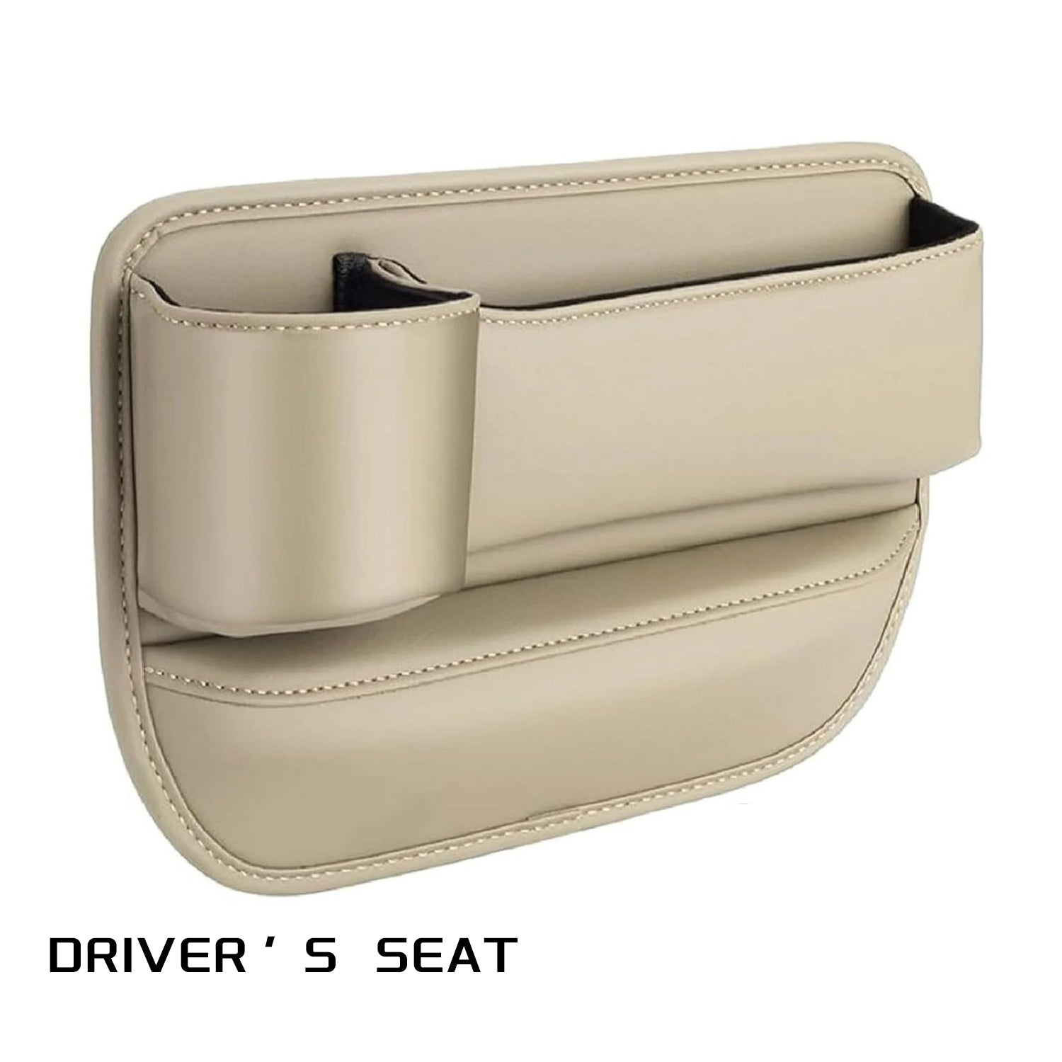 Rangement de siège de voiture, Nouvelle boîte de rangement de siège de voiture améliorée avec porte-gobelet, Boîte de rangement pour espace de siège, Sac de rangement pour porte-gobelet pour voiture, Boîte de rangement de siège de voiture réglable