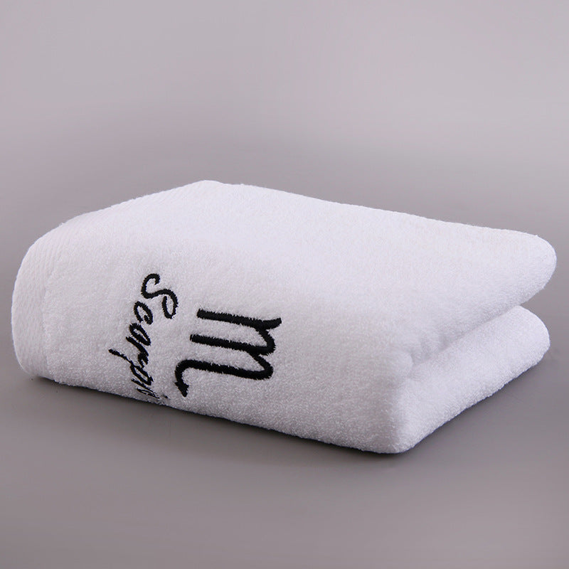 Constellation Bath Towel Plus-sized Thick Absorbent Embroidery Face Washing