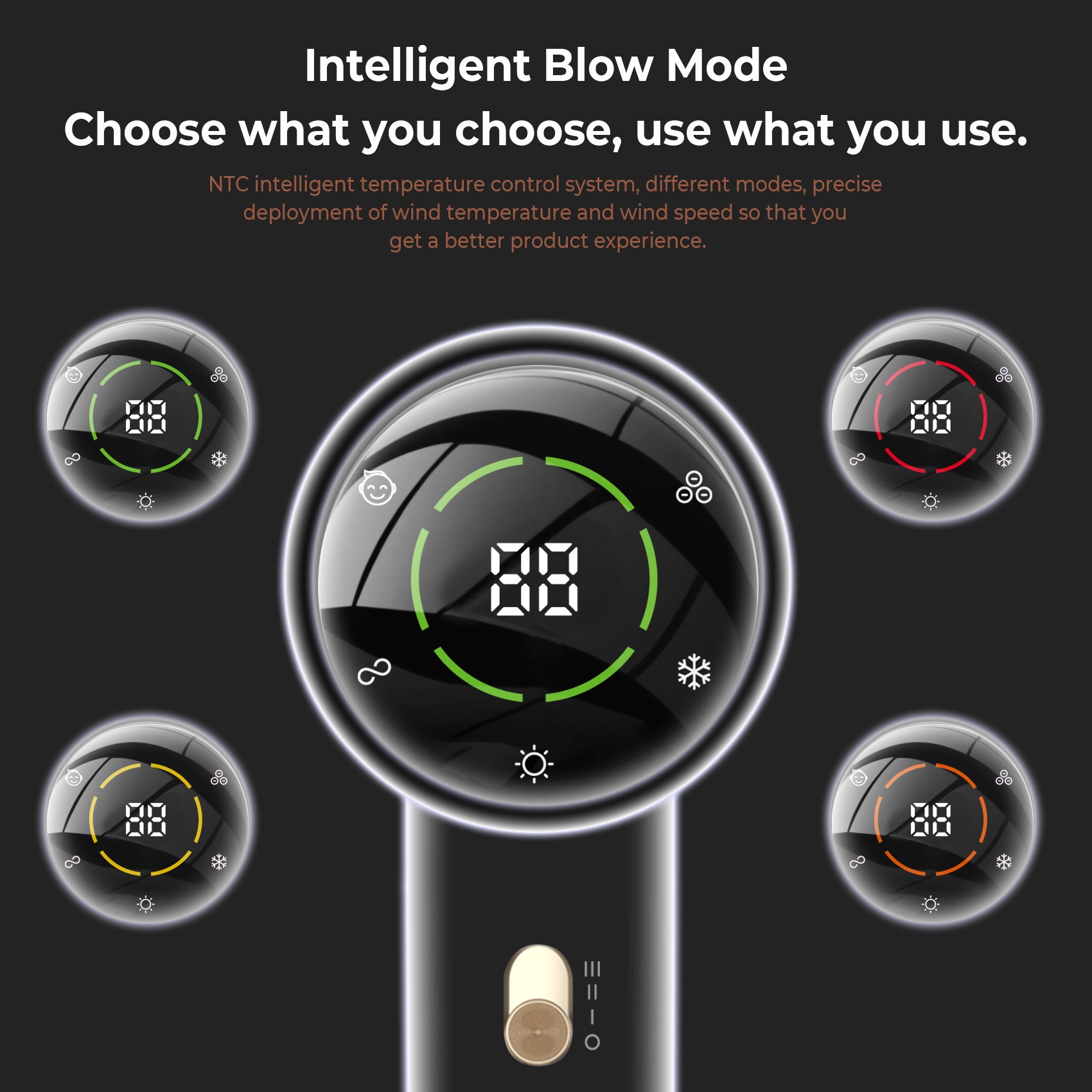 Heating And Cooling Air Anion High-power Hair Dryer
