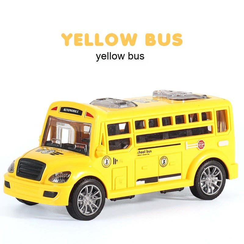 Children Boy Inertia Warrior Campus Bus Toy Car Model