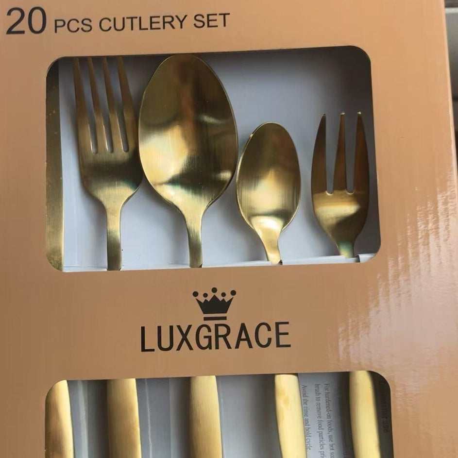 Knife, Fork And Spoon 20-piece Stainless Steel Tableware Set