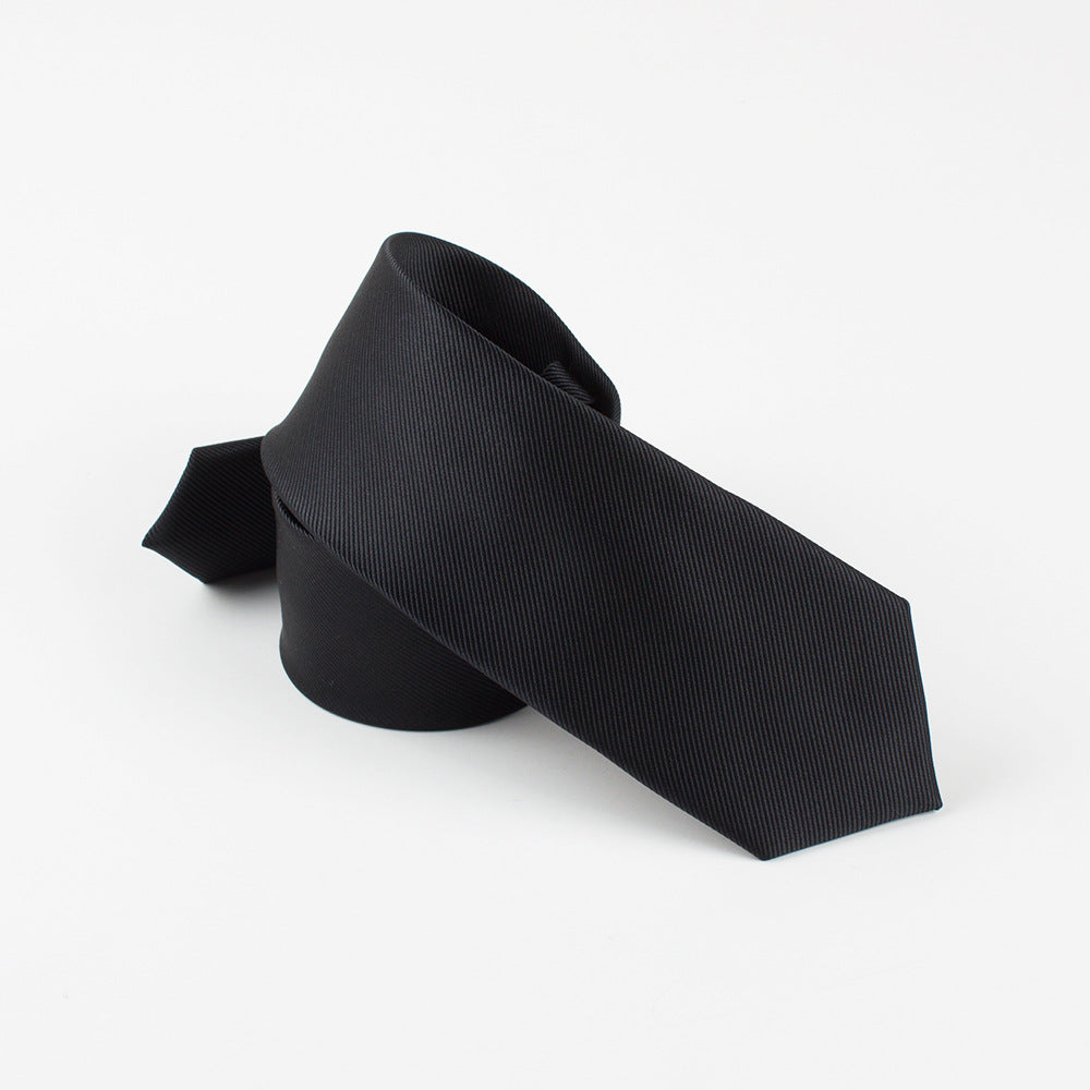 Polyester Yarn Jacquard Fashion Monochrome Thread Tie