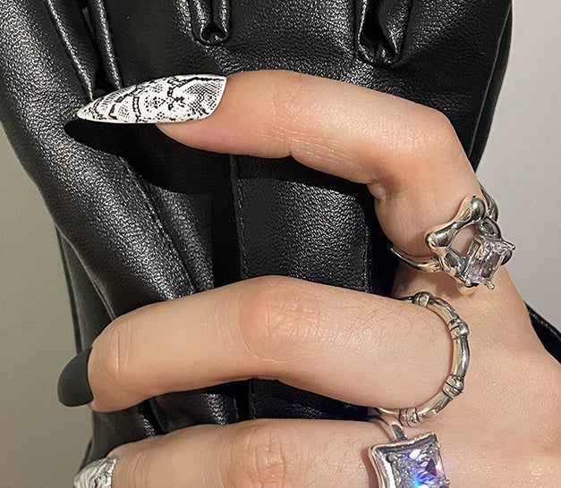 Korean Version Of S925 Silver Super Fairy Elegant Ring Female Retro Fashion