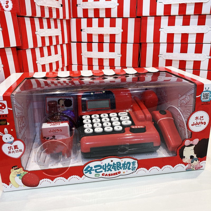 Children's play house toy cash register simulation radio