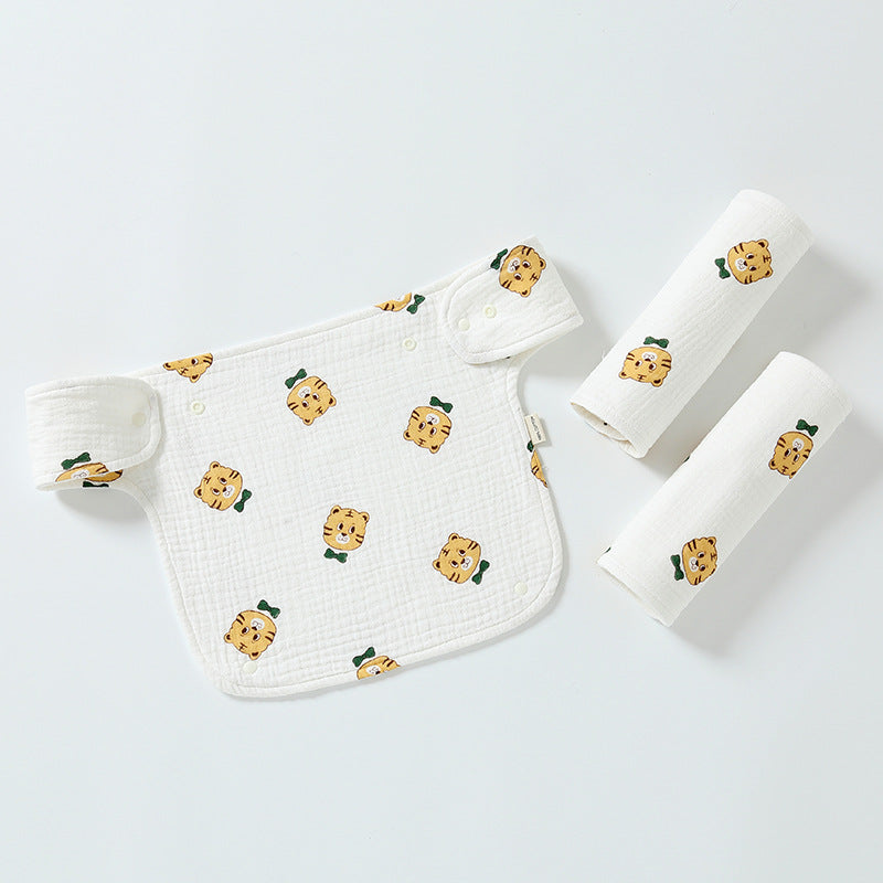 Double-shoulder Baby Waist Stool Drool Bib