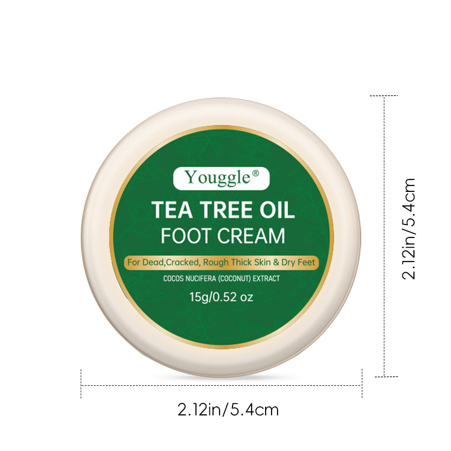 Tea Tree Oil Foot Cream Dead Skin Removal Peeling Moisturizing Exfoliation Foot Care Repair Cream For Cracked Heels