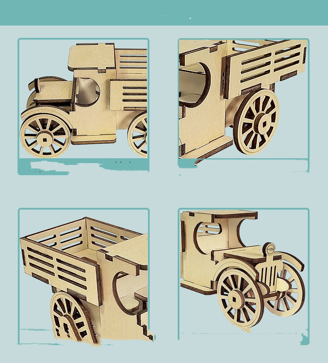 DIY Puzzle Assembled Engineering Vehicle Model