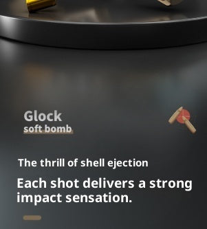 Automatic Loading And Throwing Shell Continuous Hair Glock Soft Elastic Replica Gun Boy Toy