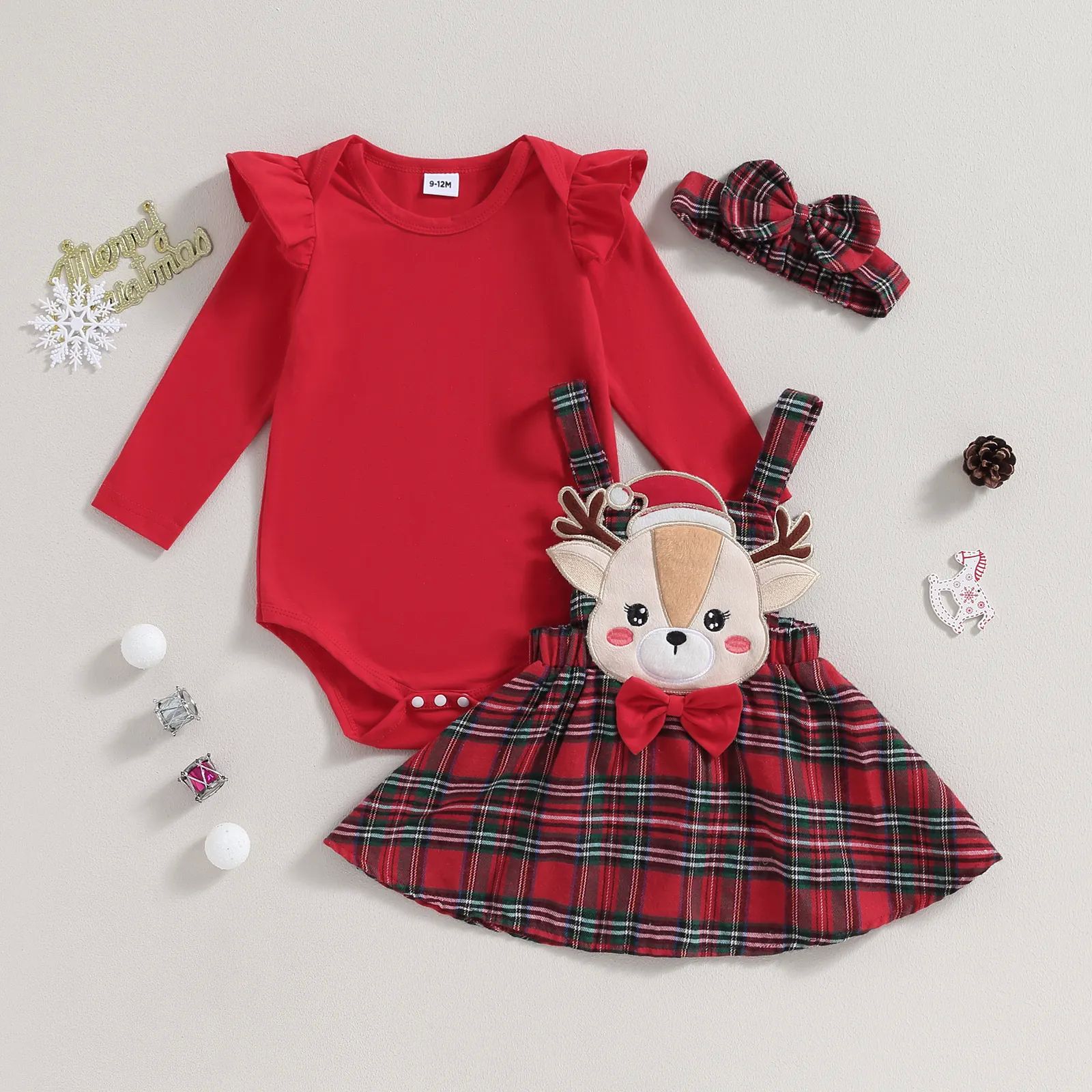 Vêtements de Noël pour bébé fille nouveau-né