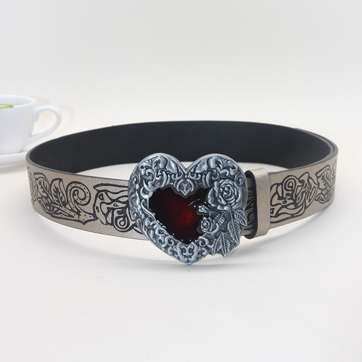 Ceinture Punk Vintage Rétro en Relief Amour Y2g