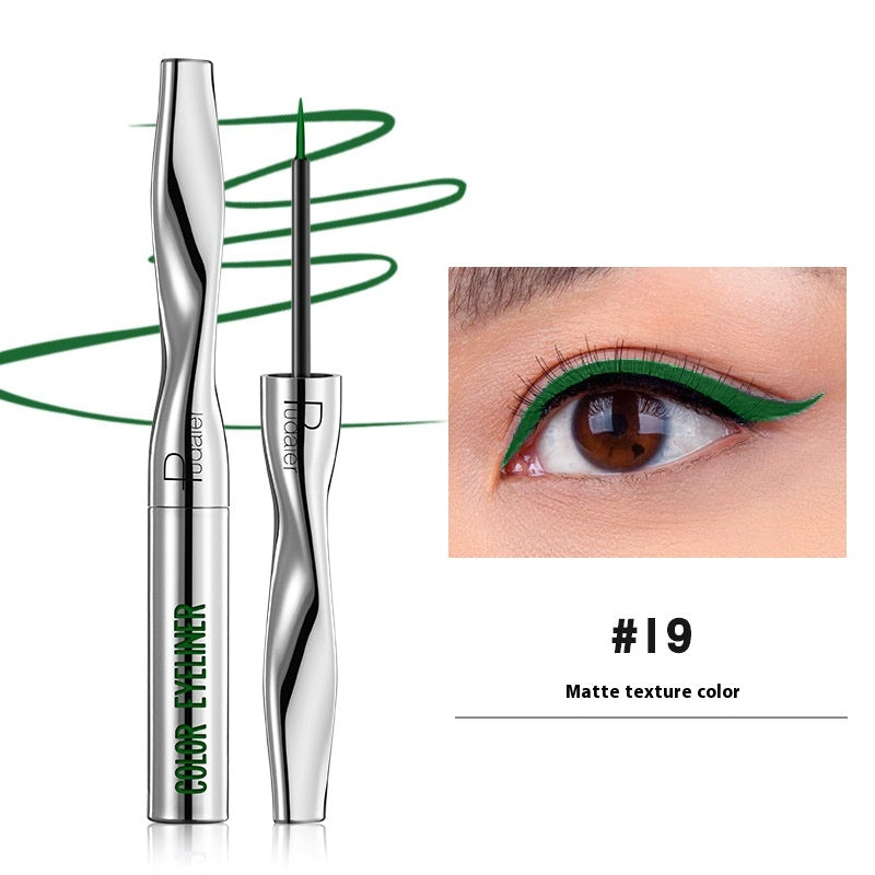 Color Eyeliner Makeup Waterproof Quick-drying Very Fine 24 Colors