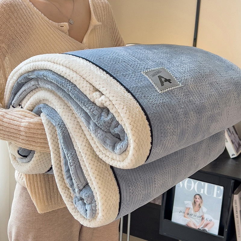Maternal And Child Grade Knitted Blanket Milk Velvet Blanket Coral Fleece Air-conditioning Blanket