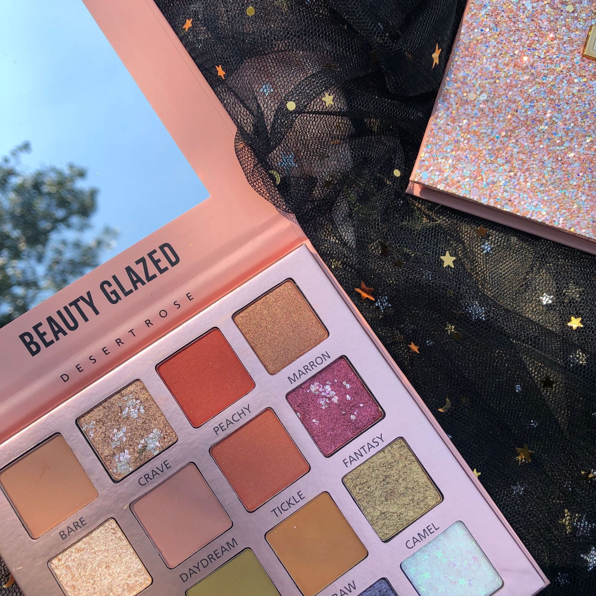 New Beauty Glazed 15 Colors Long Lasting Sunset Dusk Eyeshadow Palette