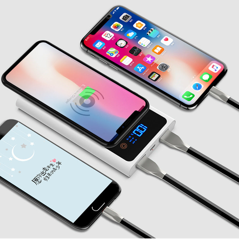 Chargeur trois-en-un sans fil Question Mark Banque d'alimentation QC30QI75 Charge rapide 10 W Adaptateur secteur USB pour téléphone portable