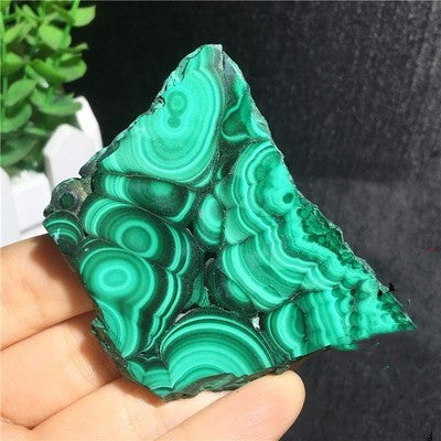Natural Malachite Green Grinding Slice Mineral Specimen Ornamental Stone