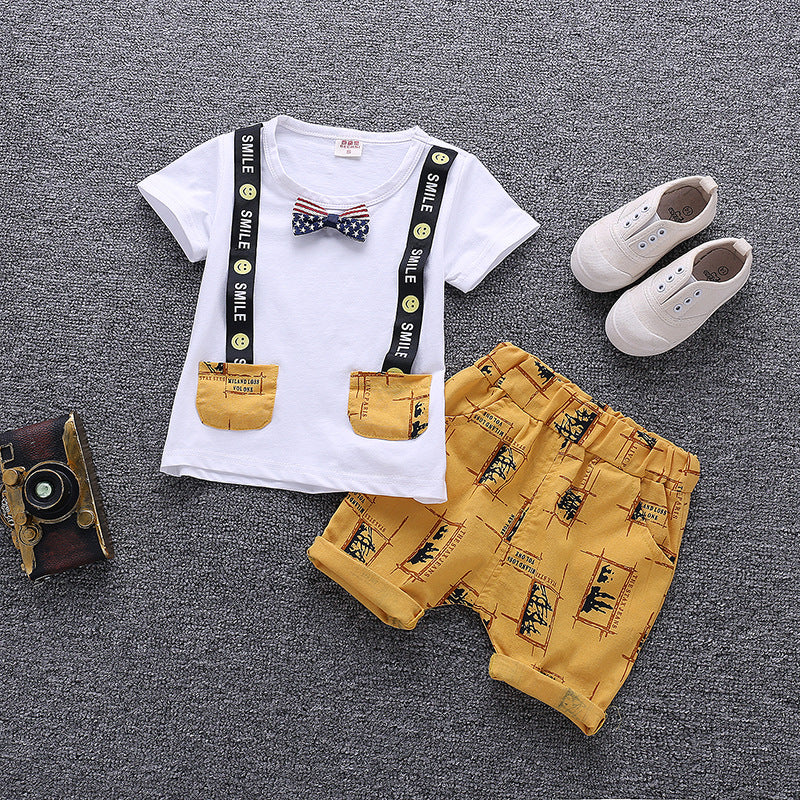 Short-sleeved gentleman tie set