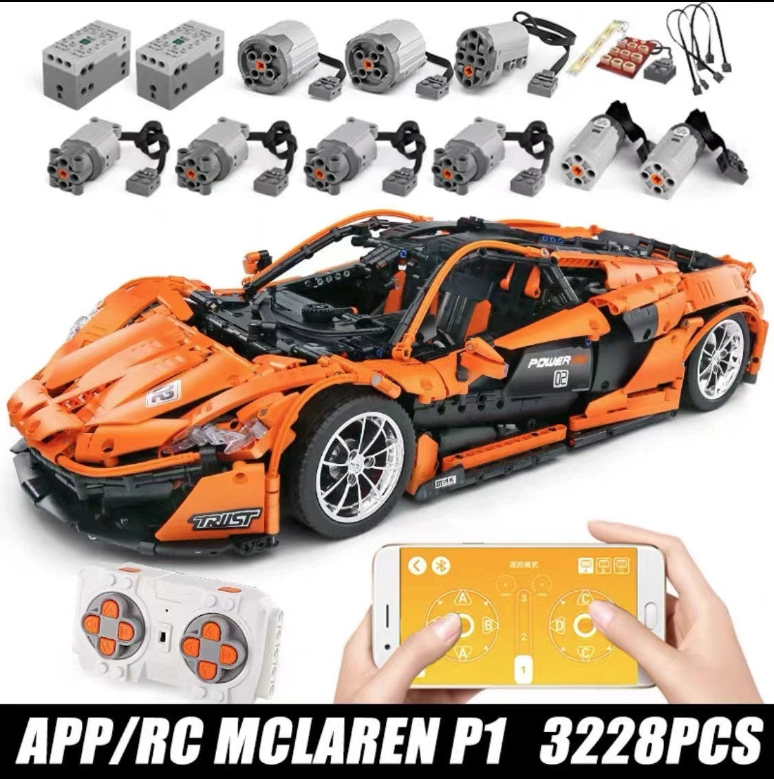 Unit Blocks On Wheels Model Assembled Racing Toy