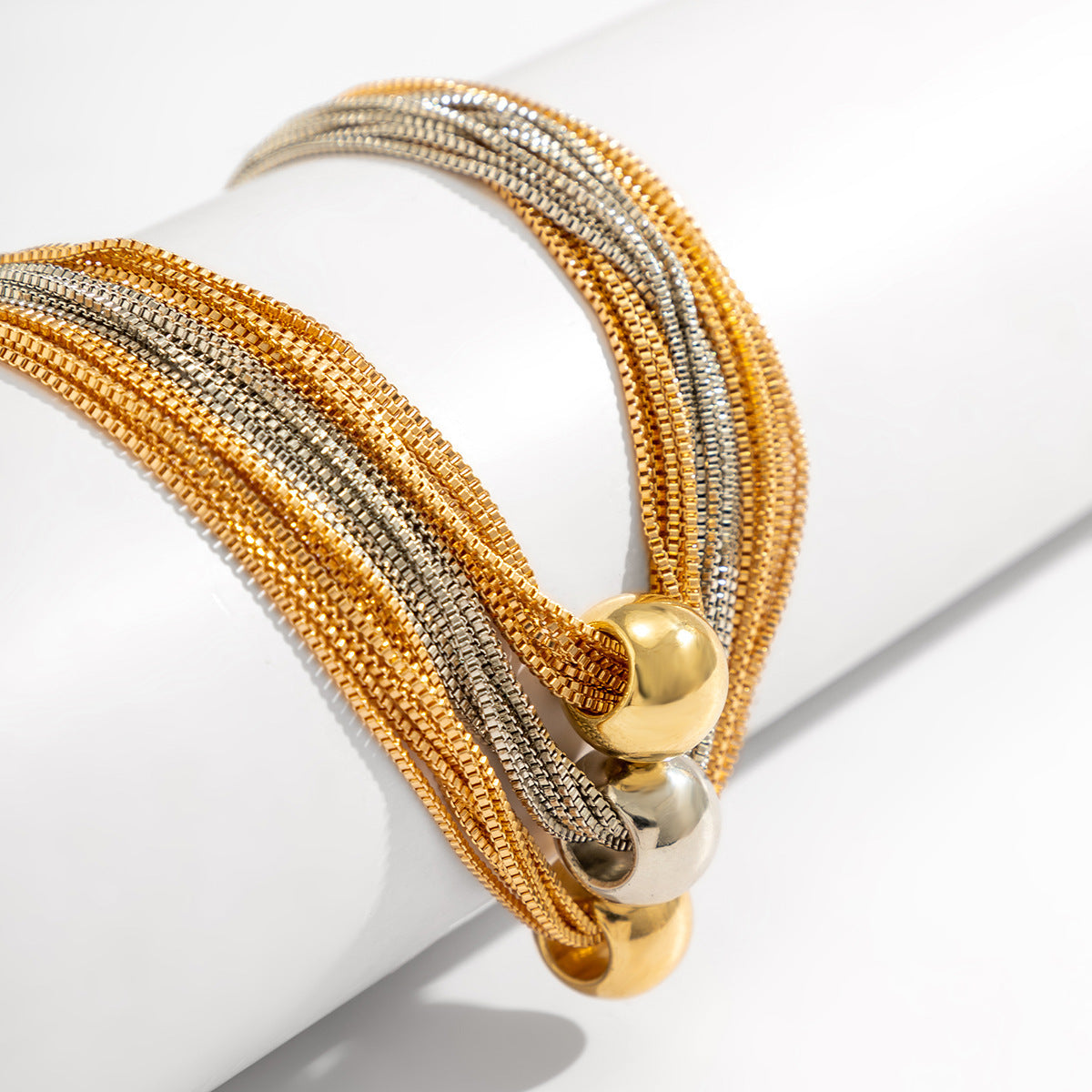 Exaggerated Metal Ball Pendant Necklace