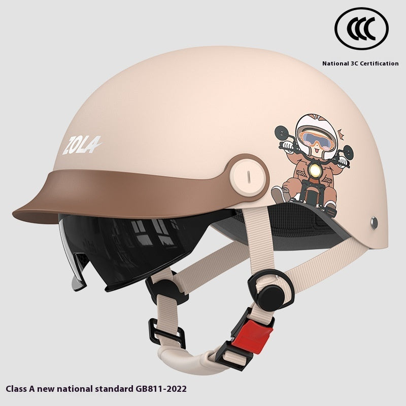 Electric Bicycle Helmet Men's And Women's Summer Sun Protection Lightweight