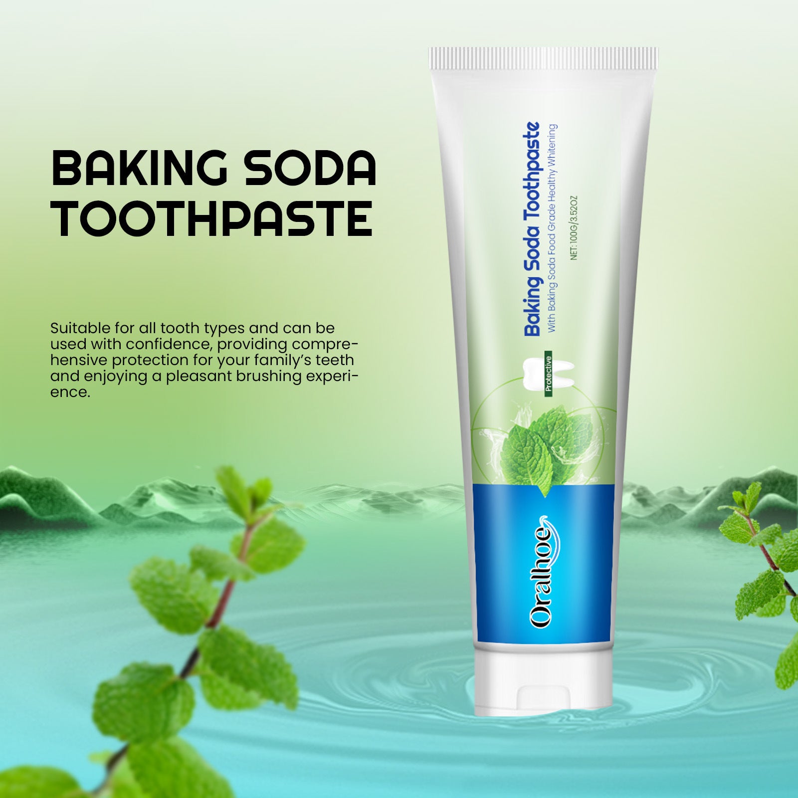 Baking Soda Toothpaste Cleaning Stain Dazzling White