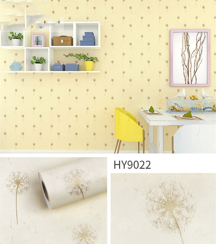 Large Flower Wallpaper Mixed With Family Style