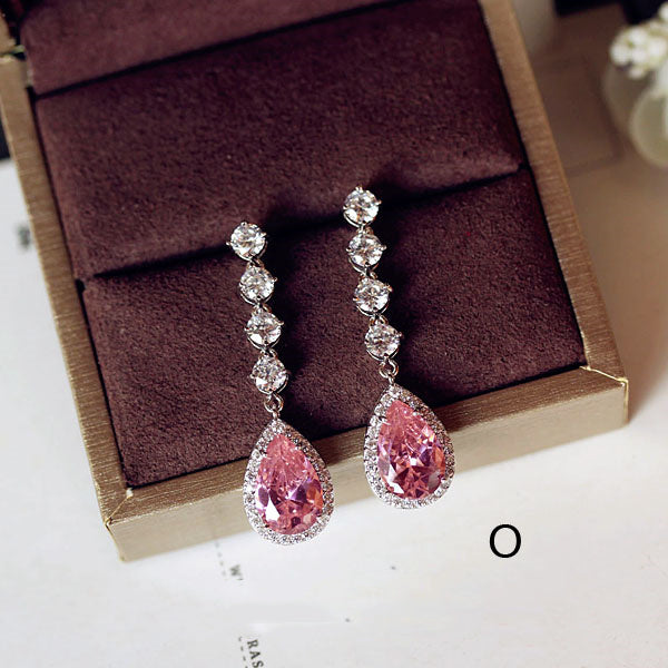 Crystal Earrings Earrings Gemstone Square Rhinestones Zircon