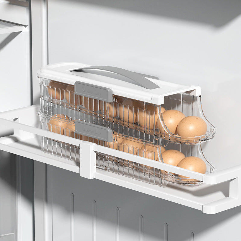 Refrigerator Door Rolling Egg Storage Box