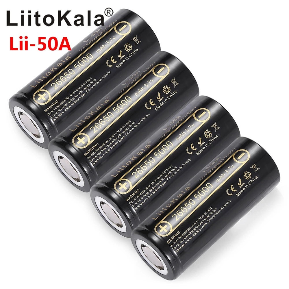 LiitoKala Lii 50A 3.7V 26650 5000mah Lithium Battery 20A Put