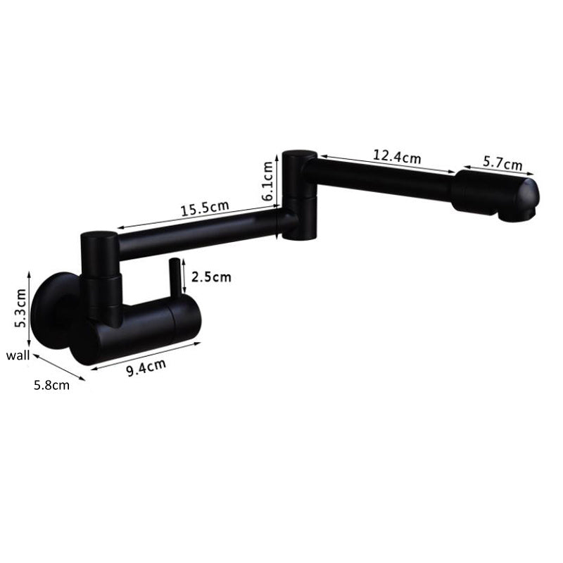 Full Copper Extension Mop Sink Rotatable Folding Faucet